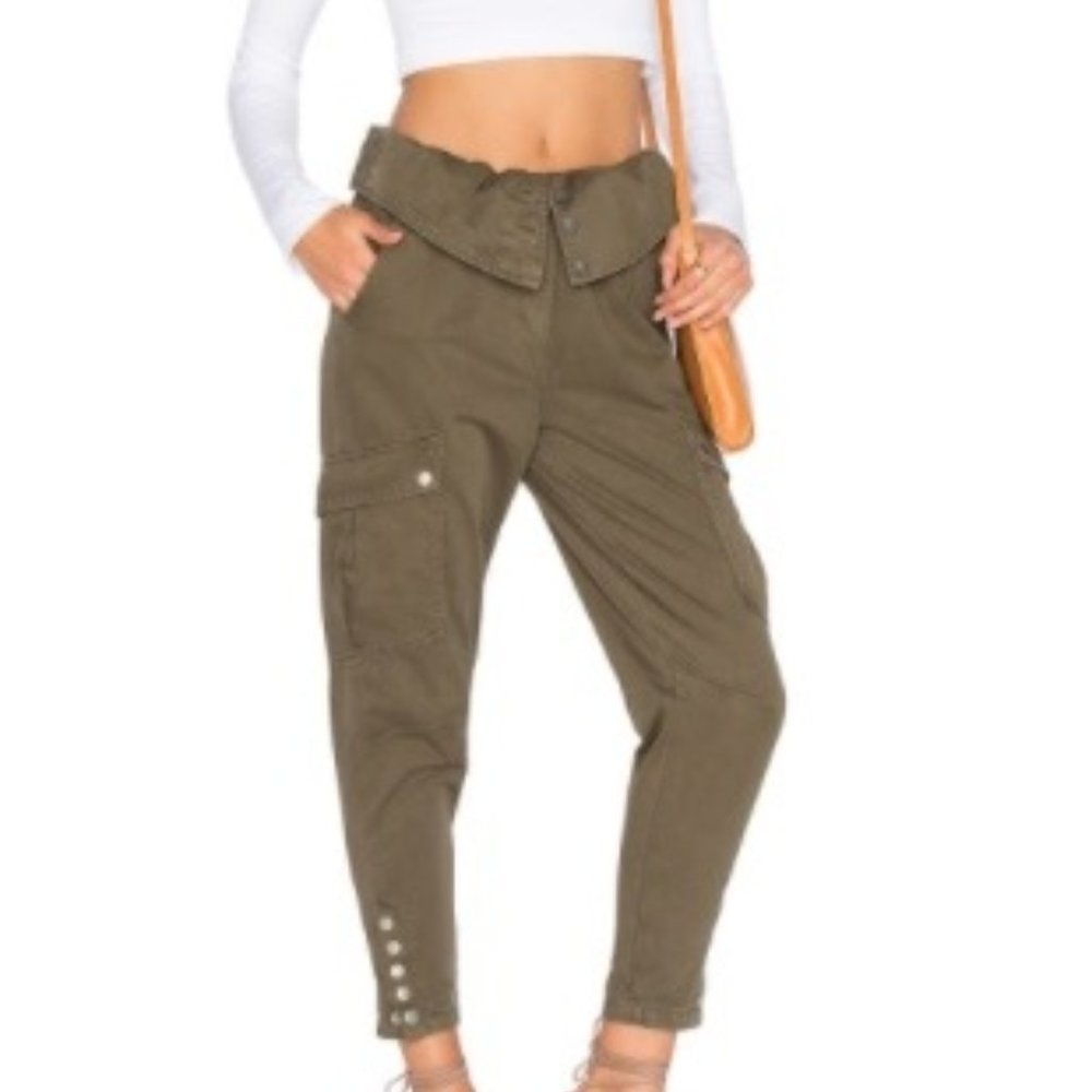 Cinq a Sept Noah Cargo Pants In Olive Green Sz4